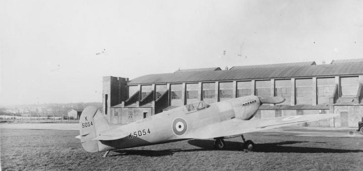 Spitfire F37/34 Prototype, K5054, ground view. © IWM (MH 5212)